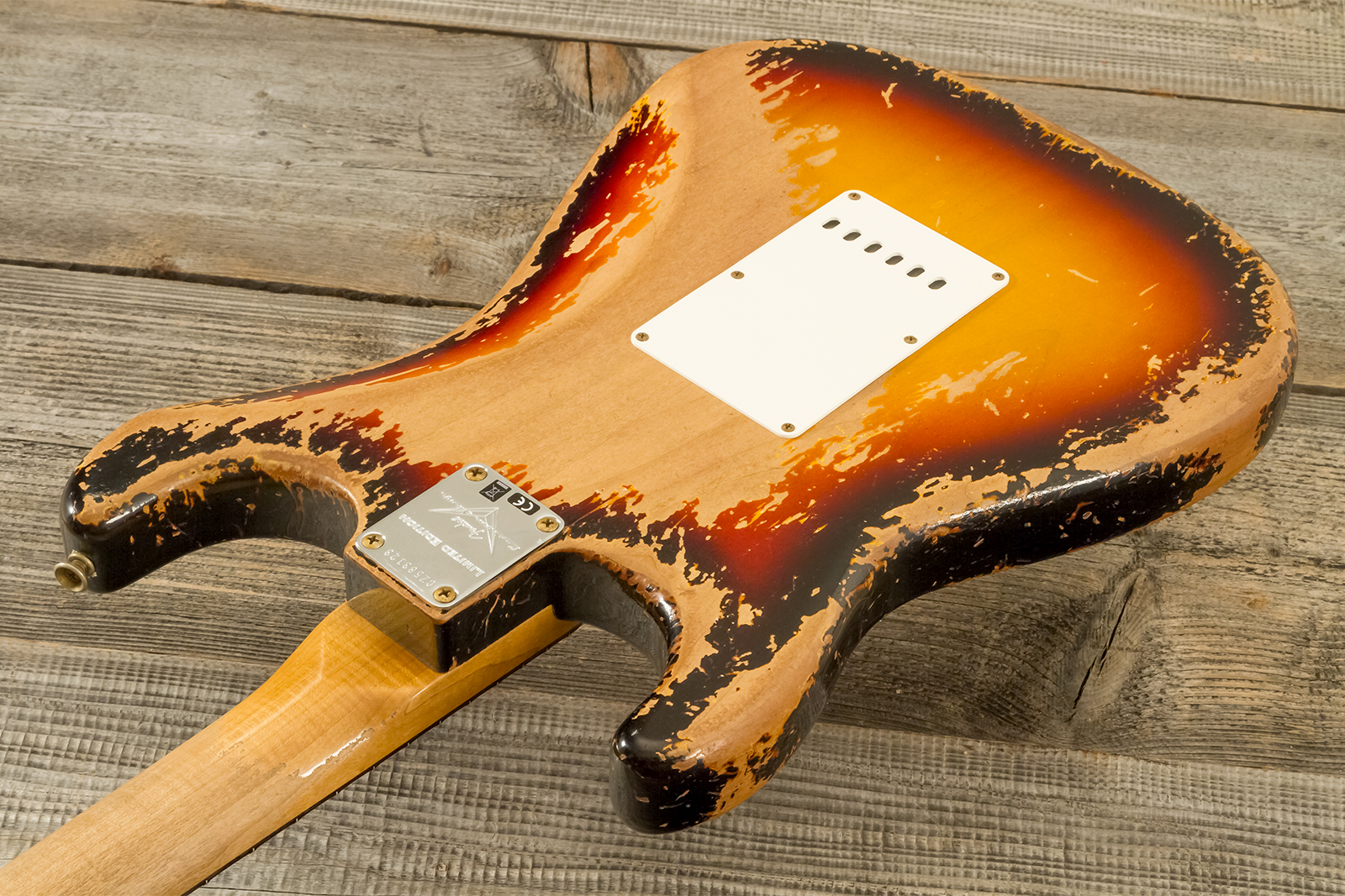 Fender Custom Shop Strat 1960 Roasted 3s Trem Rw #cz583123 - Super Heavy Relic 3-color Sunburst - E-Gitarre in Str-Form - Variation 7