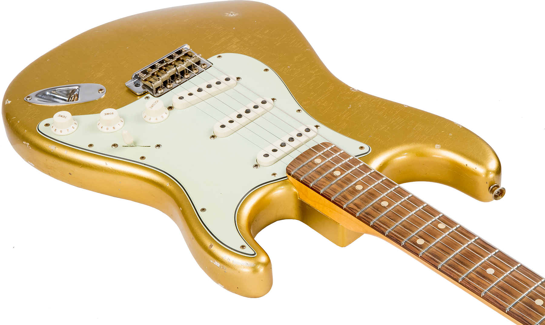 Fender Custom Shop Strat 1960 Rw #cz544406 - Relic Aztec Gold - E-Gitarre in Str-Form - Variation 3