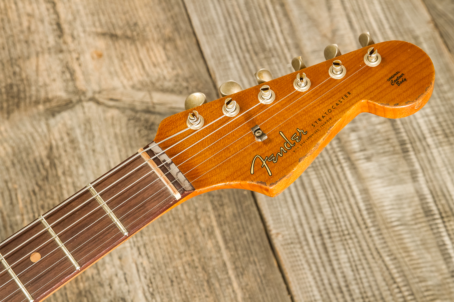 Fender Custom Shop Strat 1961 3s Trem #cz580688 - Super Heavy Relic Black O. 3-color Sunburst - E-Gitarre in Str-Form - Variation 10