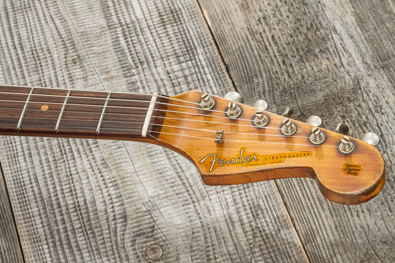 Fender Custom Shop Strat 1961 3s Trem Rw #cz570051 - Super Heavy Relic Natural - E-Gitarre in Str-Form - Variation 9