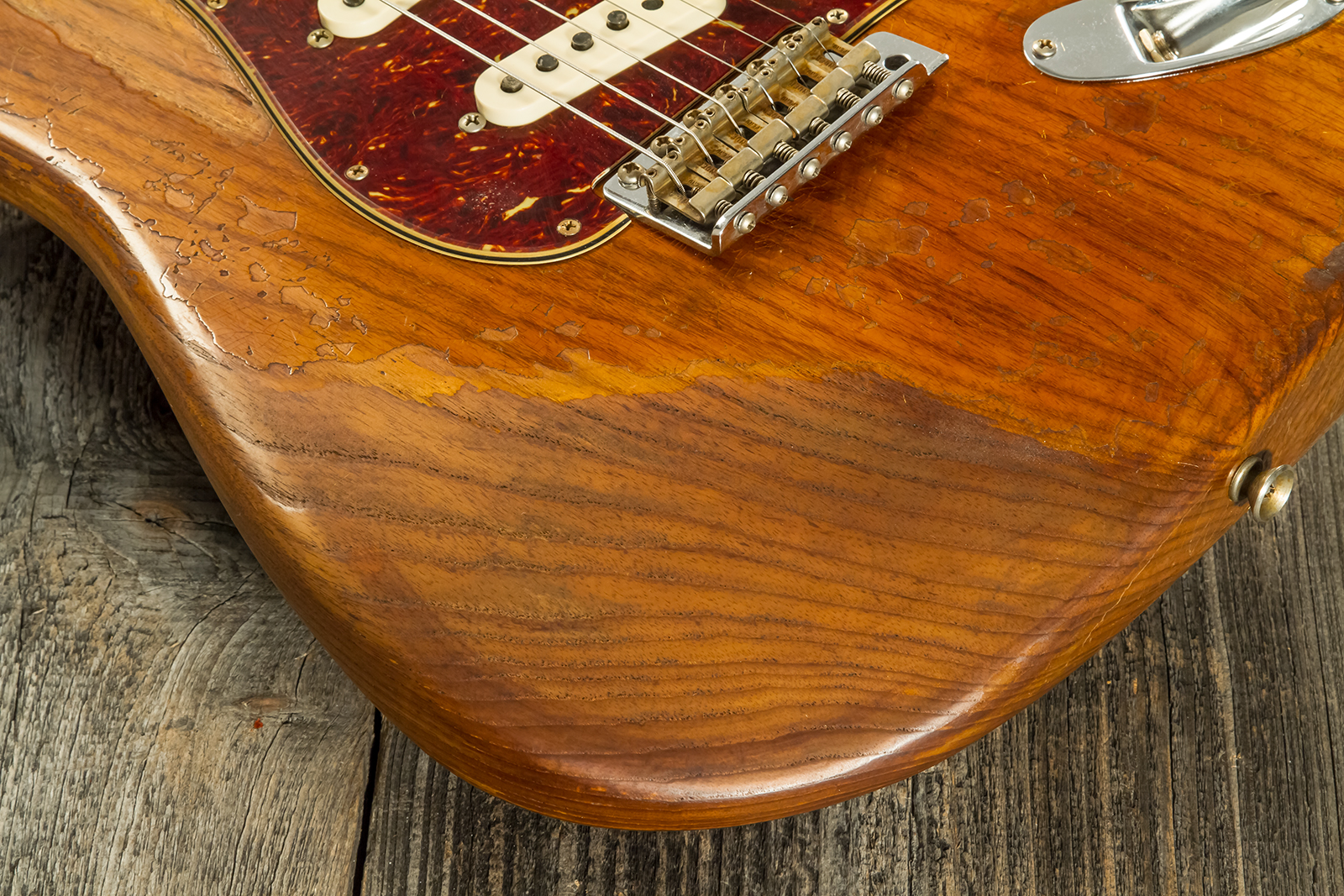 Fender Custom Shop Strat 1961 3s Trem Rw #cz570266 - Super Heavy Relic Natural - E-Gitarre in Str-Form - Variation 4