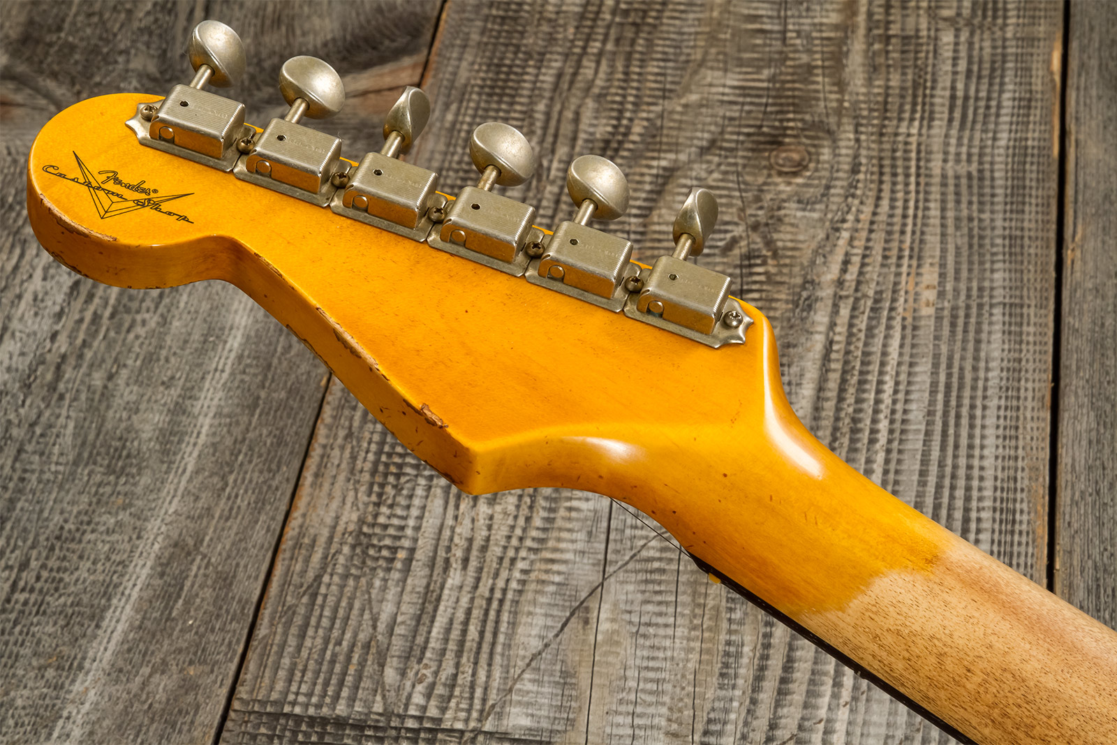 Fender Custom Shop Strat 1961 3s Trem Rw #cz573663 - Heavy Relic Aged 3-color Sunburst - E-Gitarre in Str-Form - Variation 9
