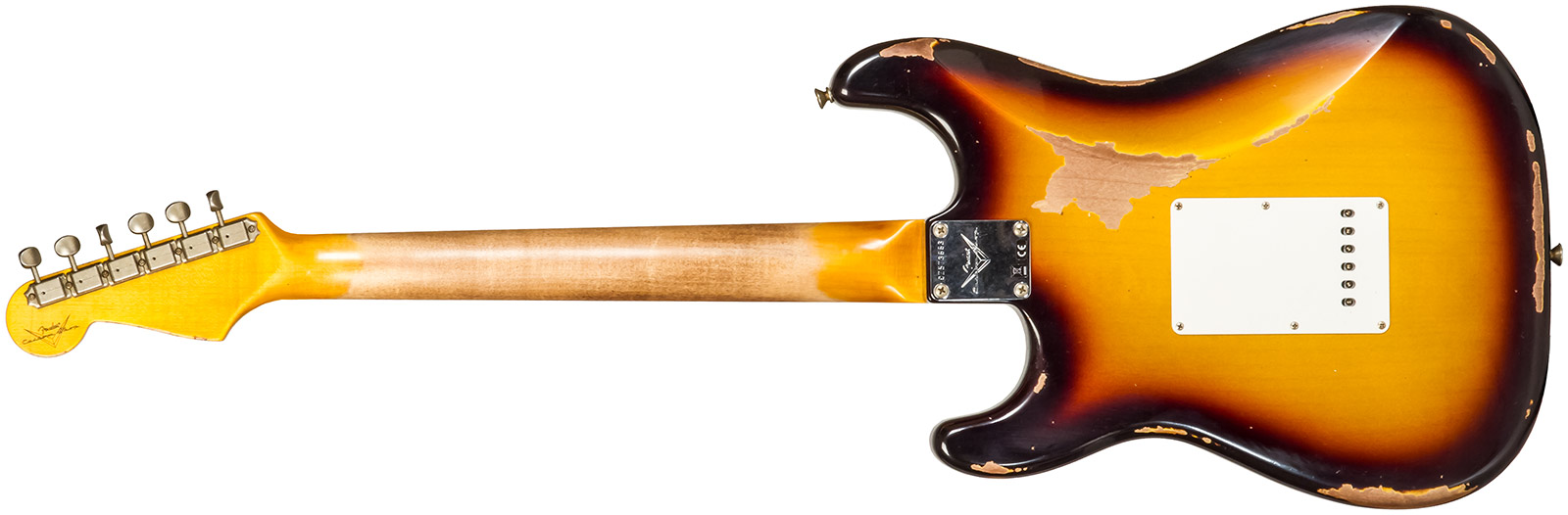 Fender Custom Shop Strat 1961 3s Trem Rw #cz573663 - Heavy Relic Aged 3-color Sunburst - E-Gitarre in Str-Form - Variation 1
