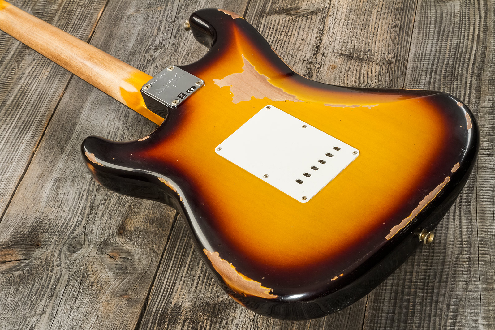 Fender Custom Shop Strat 1961 3s Trem Rw #cz573663 - Heavy Relic Aged 3-color Sunburst - E-Gitarre in Str-Form - Variation 5