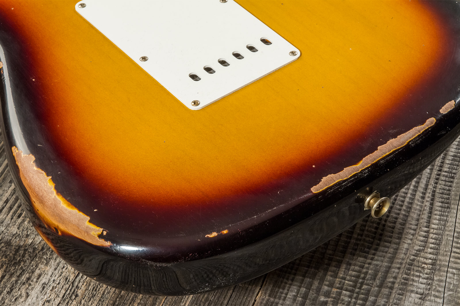 Fender Custom Shop Strat 1961 3s Trem Rw #cz573663 - Heavy Relic Aged 3-color Sunburst - E-Gitarre in Str-Form - Variation 7