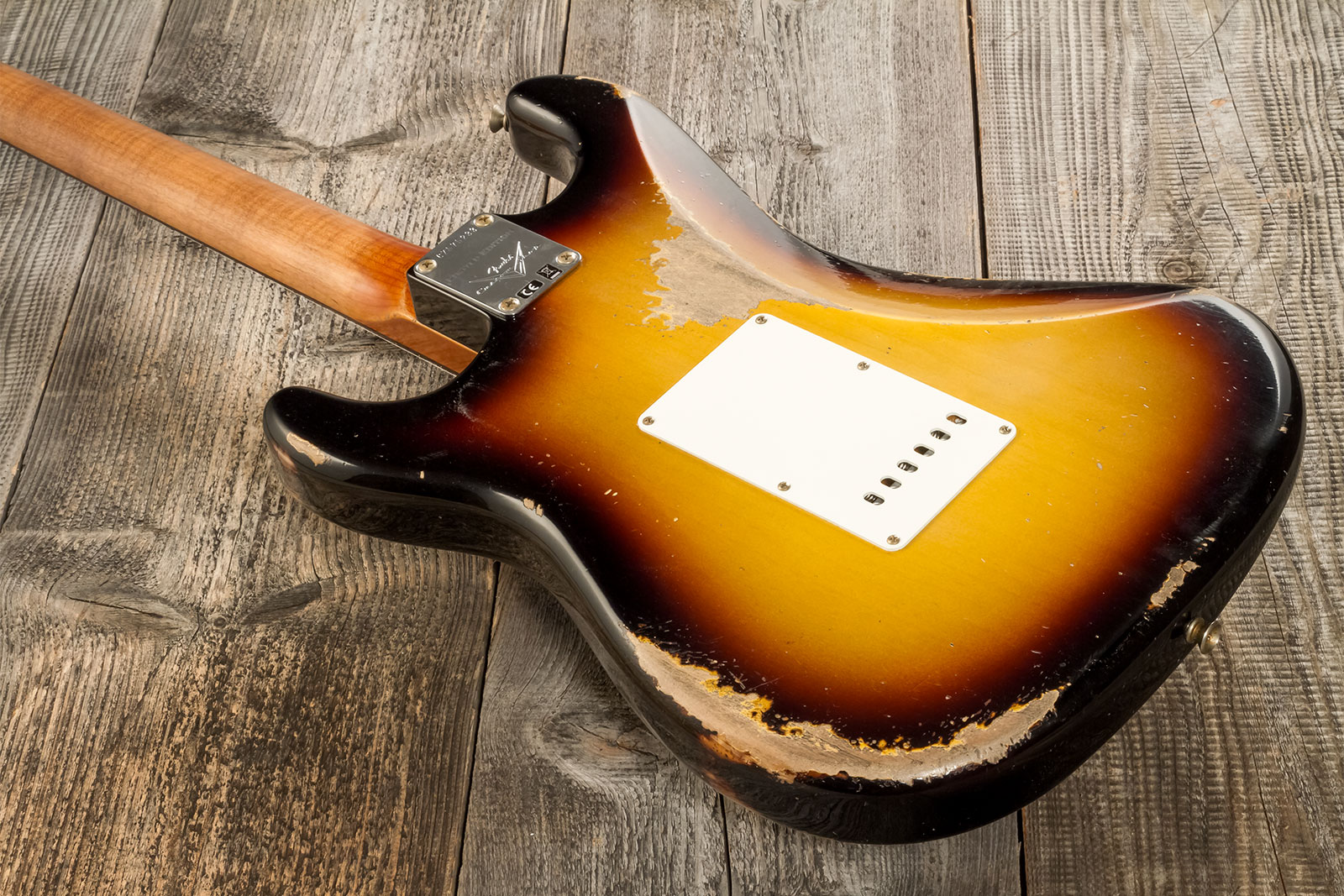 Fender Custom Shop Strat 1961 3s Trem Rw #cz575233 - Heavy Relic 3-color Sunburst - E-Gitarre in Str-Form - Variation 5
