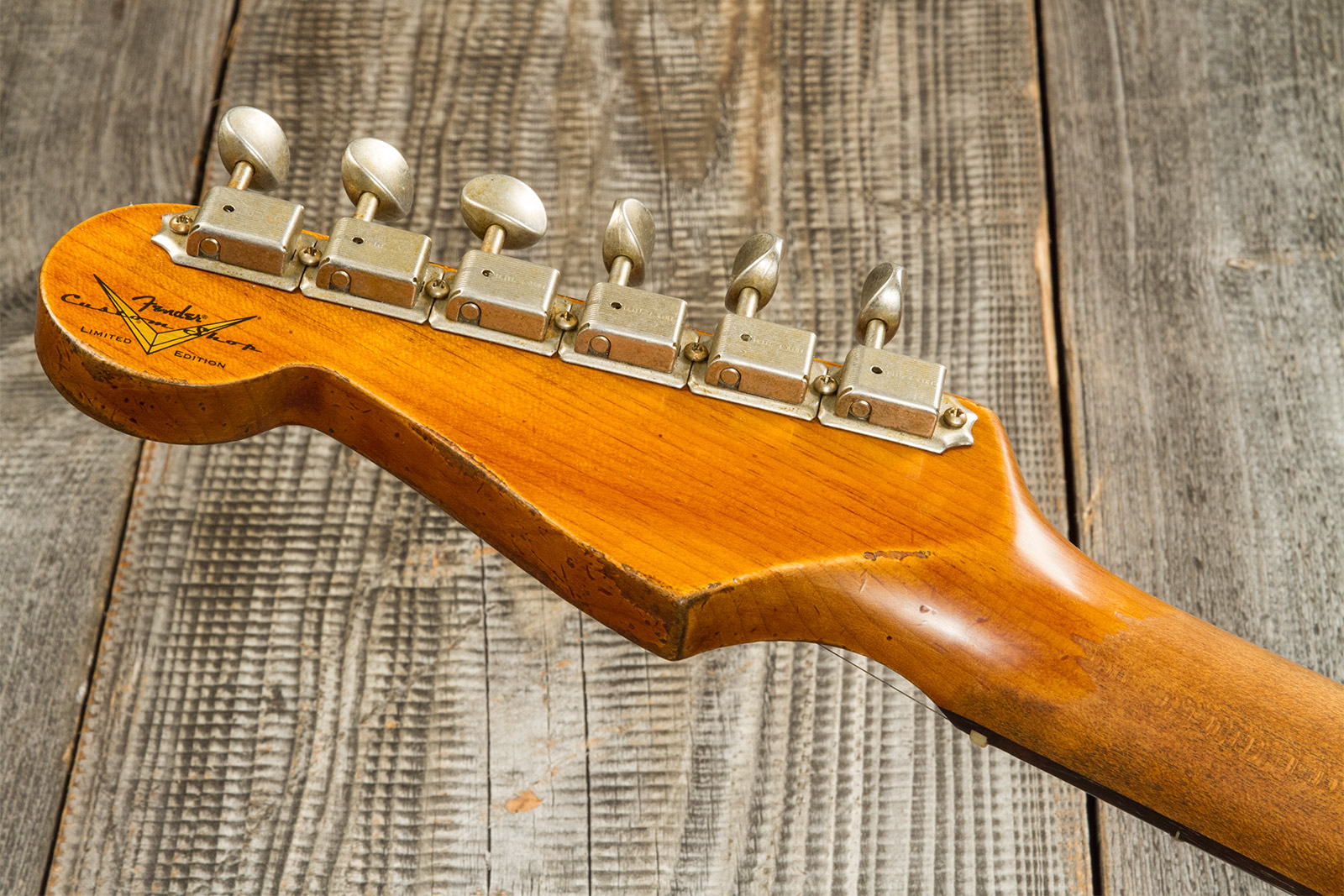 Fender Custom Shop Strat 1961 3s Trem Rw #cz576153 - Super Heavy Relic Black O. 3-color Sunburst - E-Gitarre in Str-Form - Variation 10