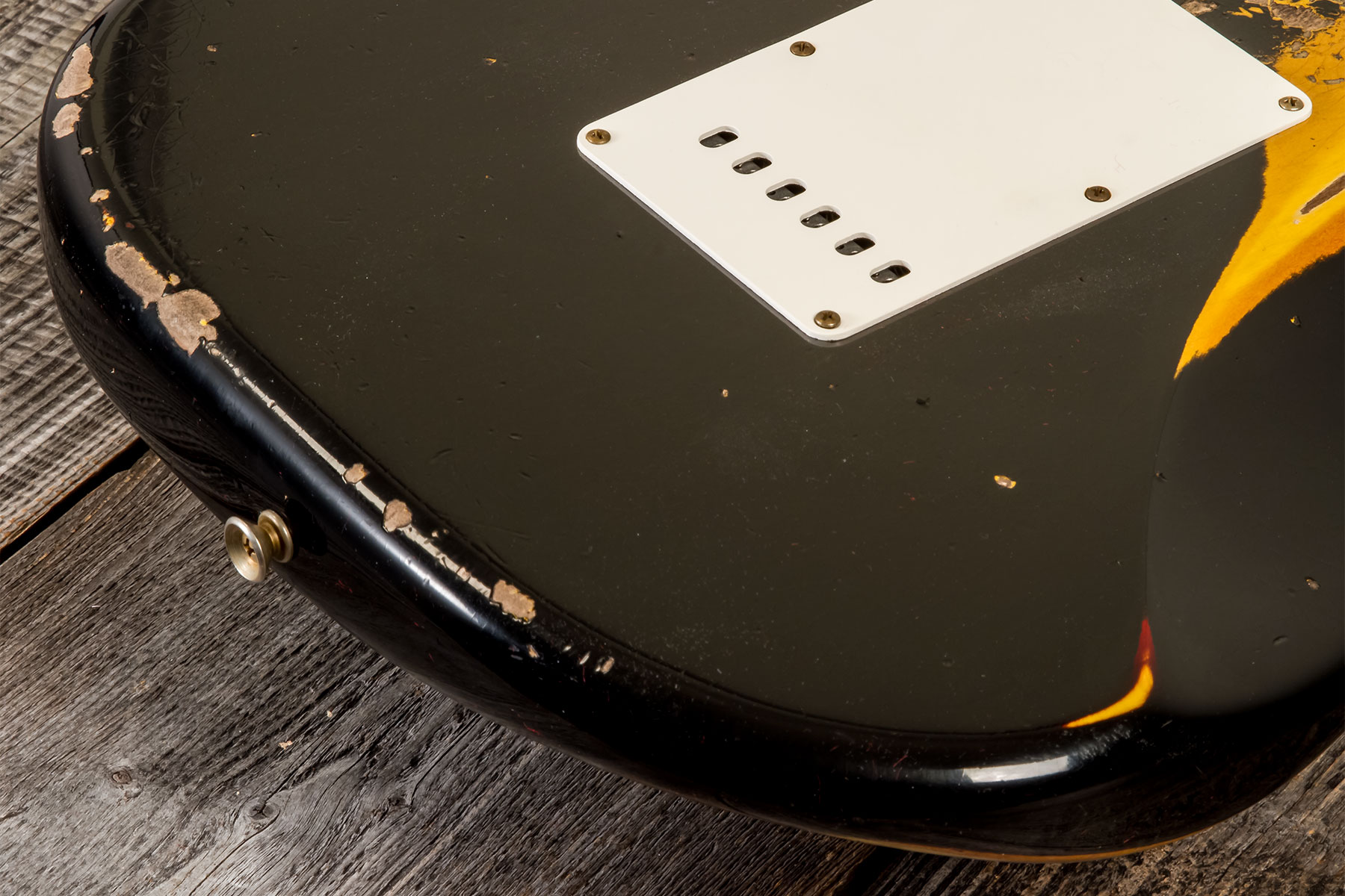 Fender Custom Shop Strat 1961 3s Trem Rw #cz580527 - Super Heavy Relic Black O. 3-color Sunburst - E-Gitarre in Str-Form - Variation 5