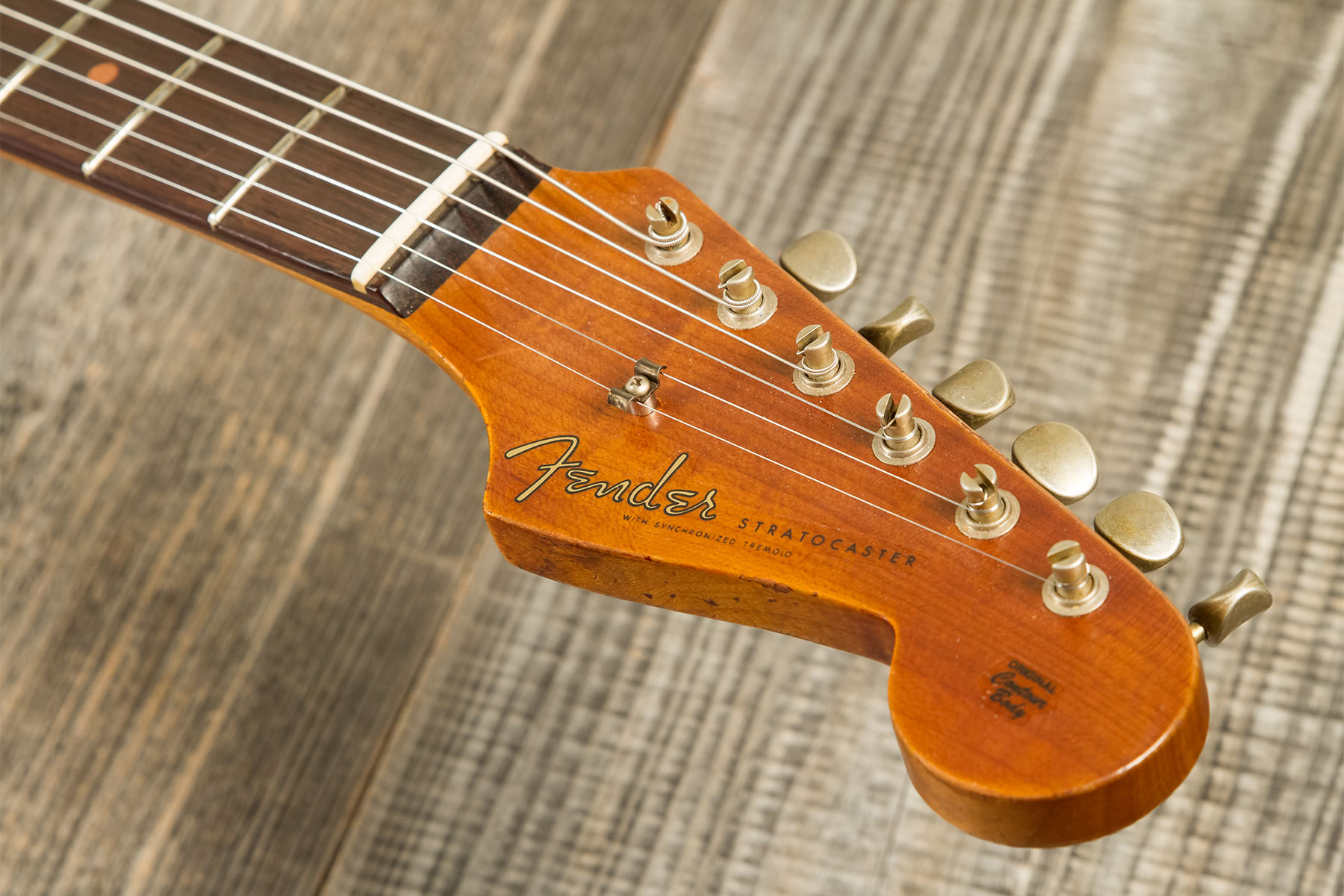 Fender Custom Shop Strat 1961 3s Trem Rw #cz580527 - Super Heavy Relic Black O. 3-color Sunburst - E-Gitarre in Str-Form - Variation 8