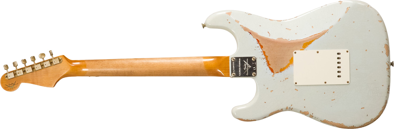 Fender Custom Shop Strat 1961 3s Trem Rw #cz580999 - Heavy Relic Sonic Blue O. 3-color Sunburst - E-Gitarre in Str-Form - Variation 2