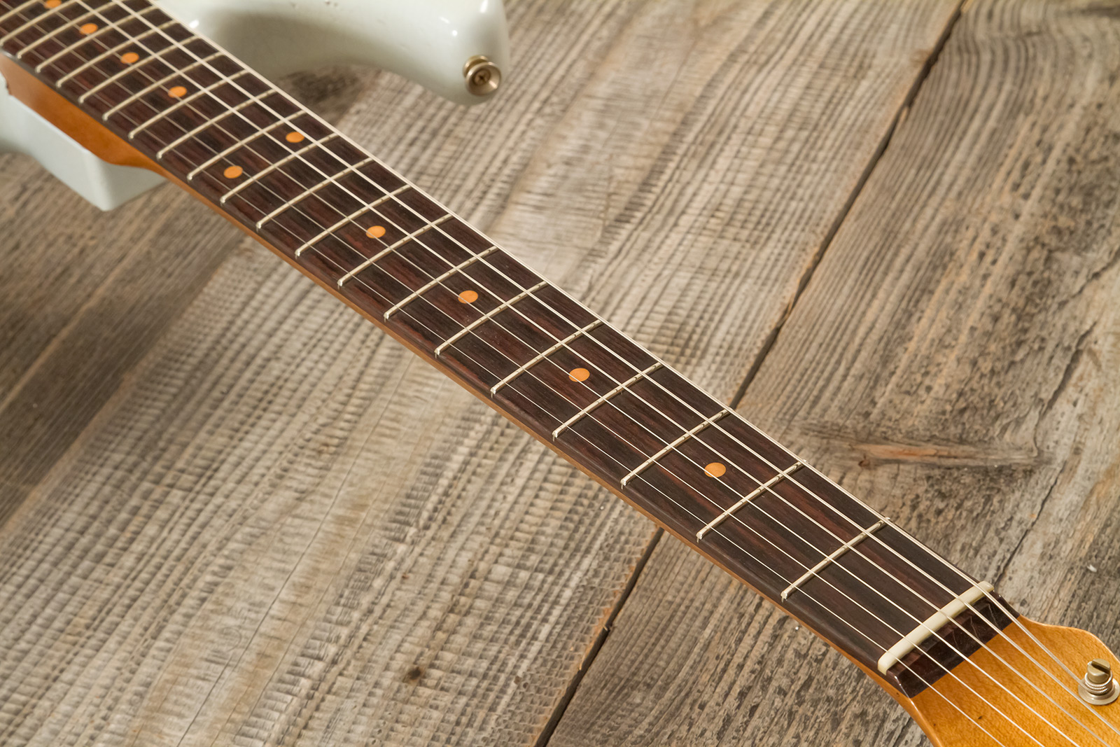 Fender Custom Shop Strat 1961 3s Trem Rw #cz580999 - Heavy Relic Sonic Blue O. 3-color Sunburst - E-Gitarre in Str-Form - Variation 6
