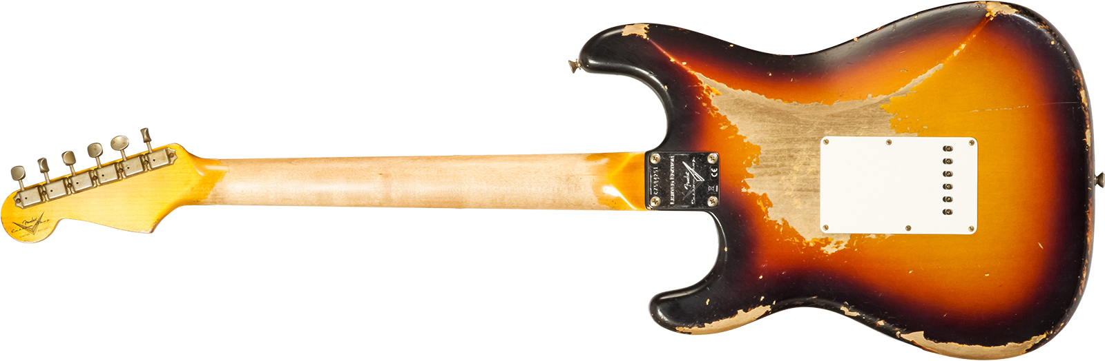 Fender Custom Shop Strat 1961 Bone Tone 3s Trem #cz584251 - Super Heavy Relic 3-color Sunburst - E-Gitarre in Str-Form - Variation 1