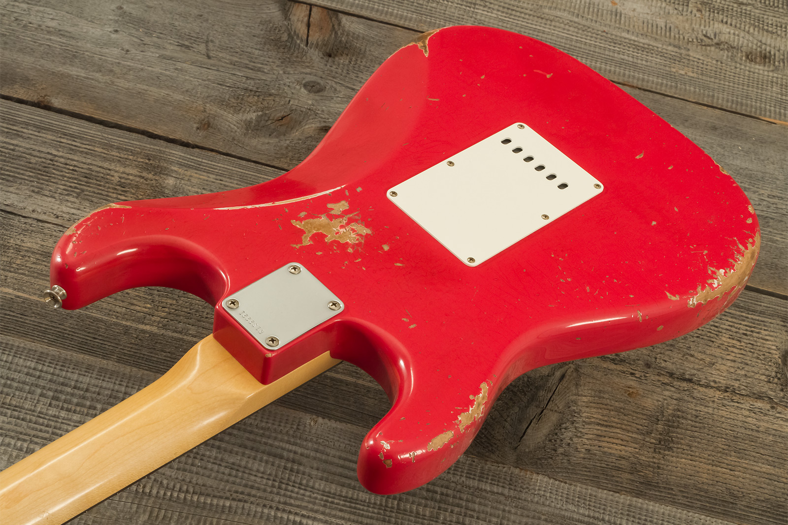 Fender Custom Shop Strat 1961 Masterbuilt K.mcmillin 3s Trem Abw #r132221 - Relic Fiesta Red - E-Gitarre in Str-Form - Variation 9