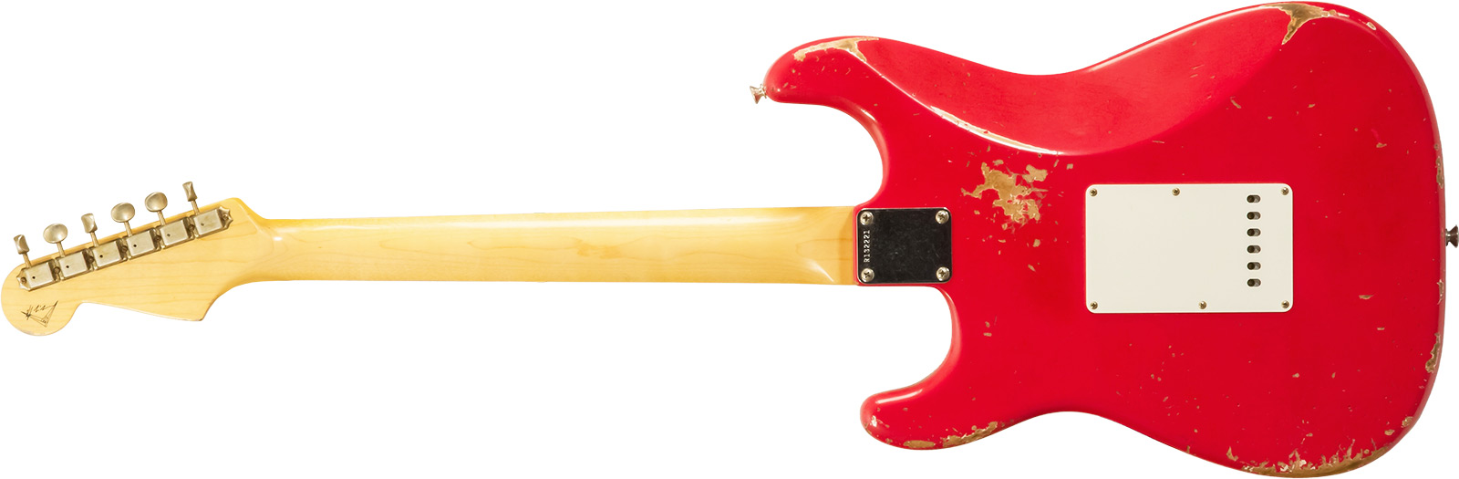 Fender Custom Shop Strat 1961 Masterbuilt K.mcmillin 3s Trem Abw #r132221 - Relic Fiesta Red - E-Gitarre in Str-Form - Variation 2