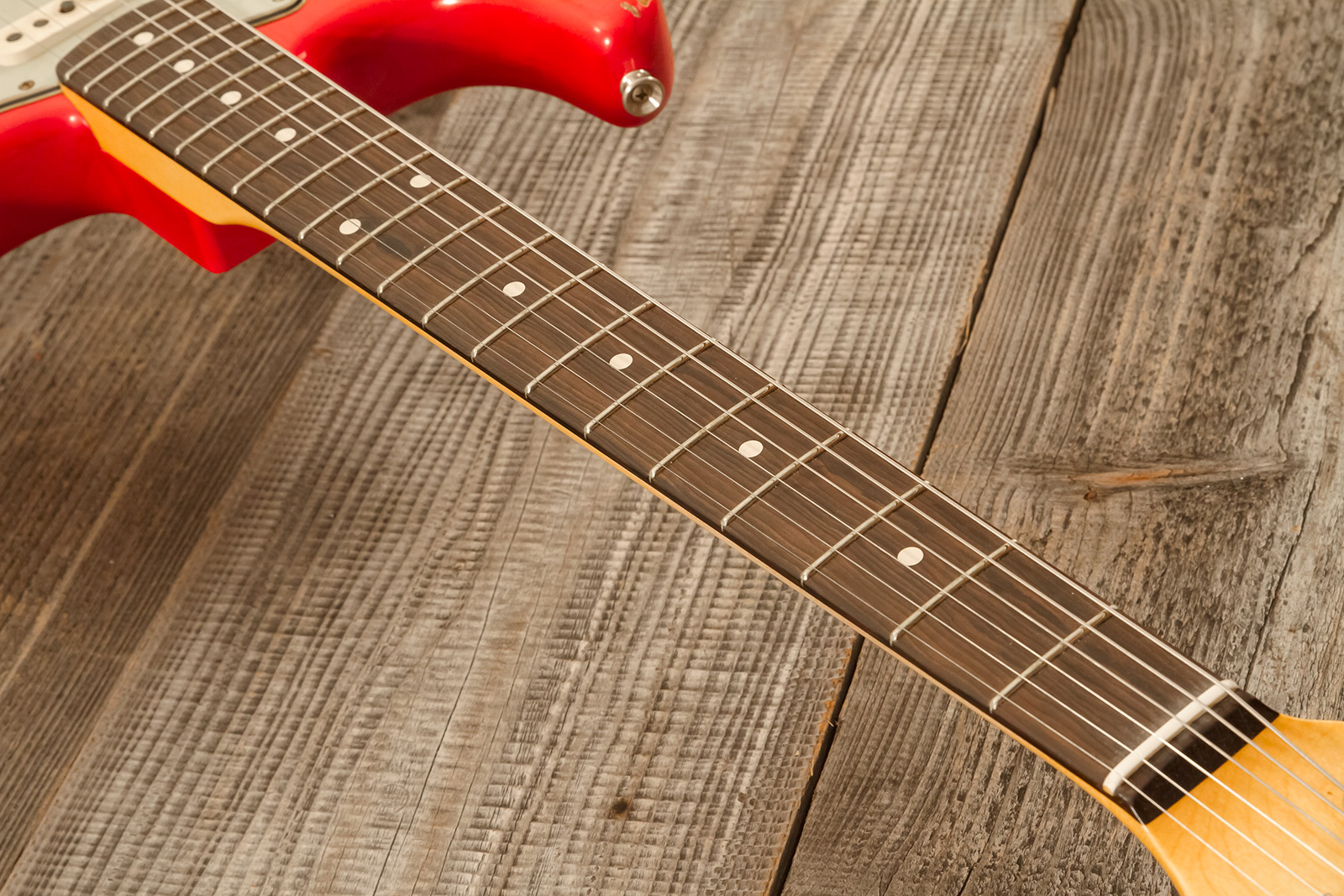 Fender Custom Shop Strat 1961 Masterbuilt K.mcmillin 3s Trem Abw #r132221 - Relic Fiesta Red - E-Gitarre in Str-Form - Variation 7