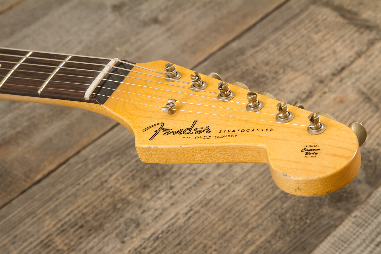 Fender Custom Shop Strat 1961 Masterbuilt K.mcmillin 3s Trem Abw #r132221 - Relic Fiesta Red - E-Gitarre in Str-Form - Variation 8