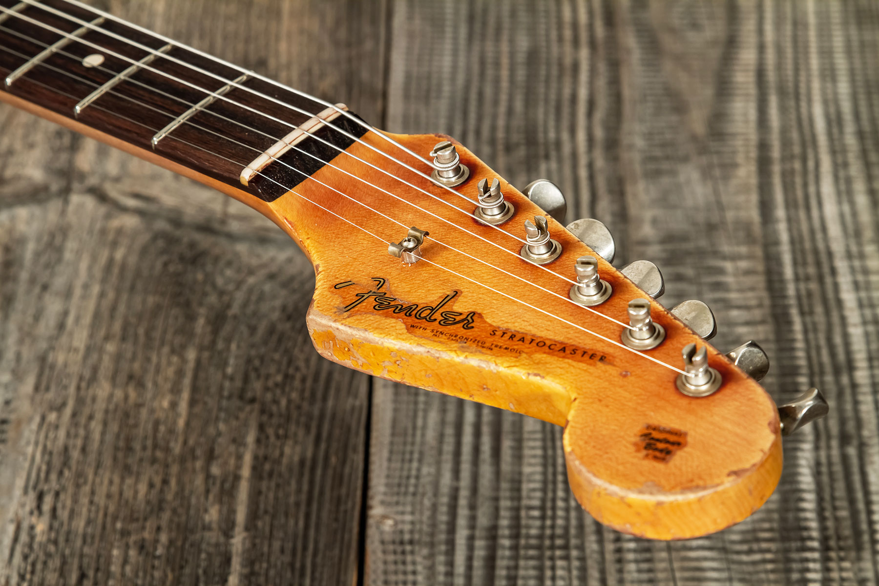 Fender Custom Shop Strat 1961 Masterbuilt K.mcmillin 3s Trem Rw #r127893 - Ultimate Relic 3-color Sunburst - E-Gitarre in Str-Form - Variation 10