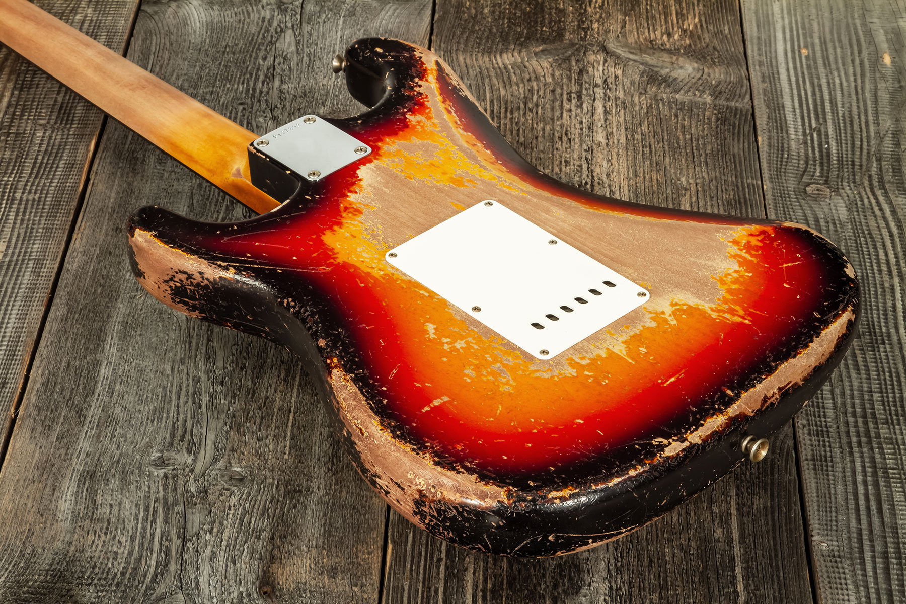 Fender Custom Shop Strat 1961 Masterbuilt K.mcmillin 3s Trem Rw #r127893 - Ultimate Relic 3-color Sunburst - E-Gitarre in Str-Form - Variation 6