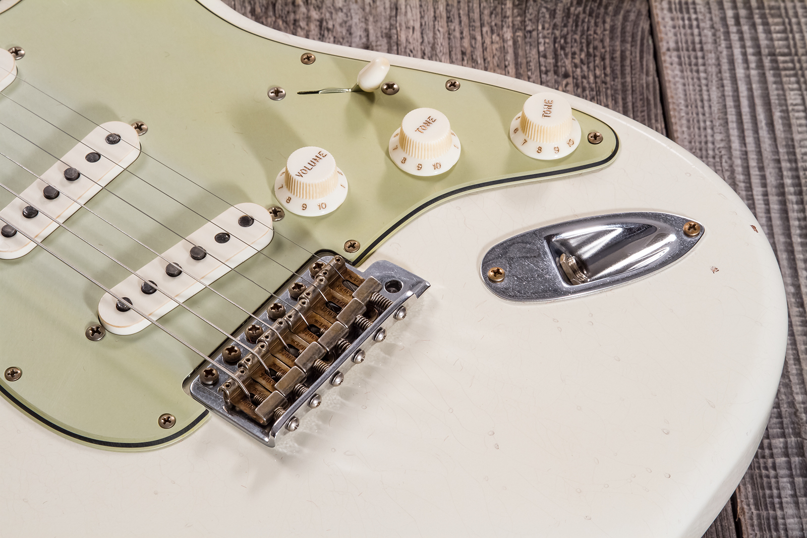 Fender Custom Shop Strat 1962/63 3s Trem Rw - Journeyman Relic Olympic White - E-Gitarre in Str-Form - Variation 3
