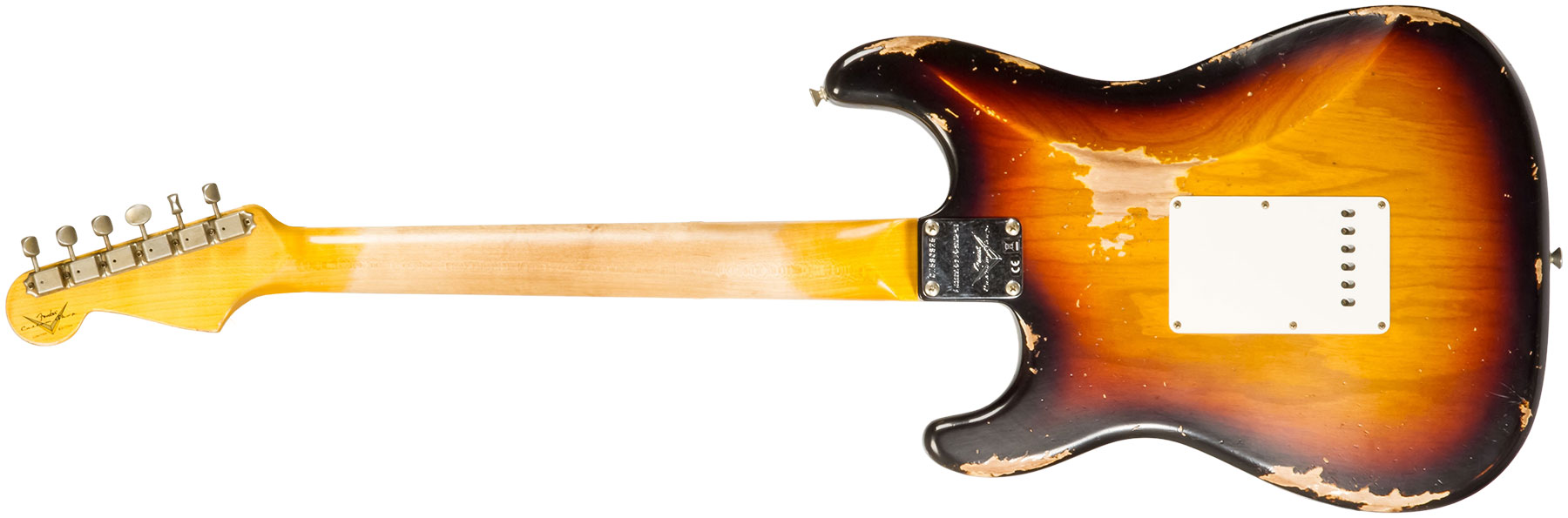 Fender Custom Shop Strat 1962 6s Trem Rw #cz580826 - Heavy Relic 3-color Sunburst - E-Gitarre in Str-Form - Variation 1