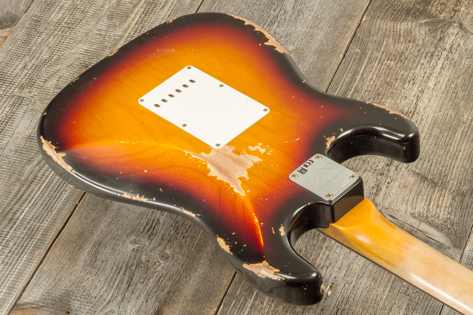 Fender Custom Shop Strat 1962 6s Trem Rw #cz580826 - Heavy Relic 3-color Sunburst - E-Gitarre in Str-Form - Variation 6