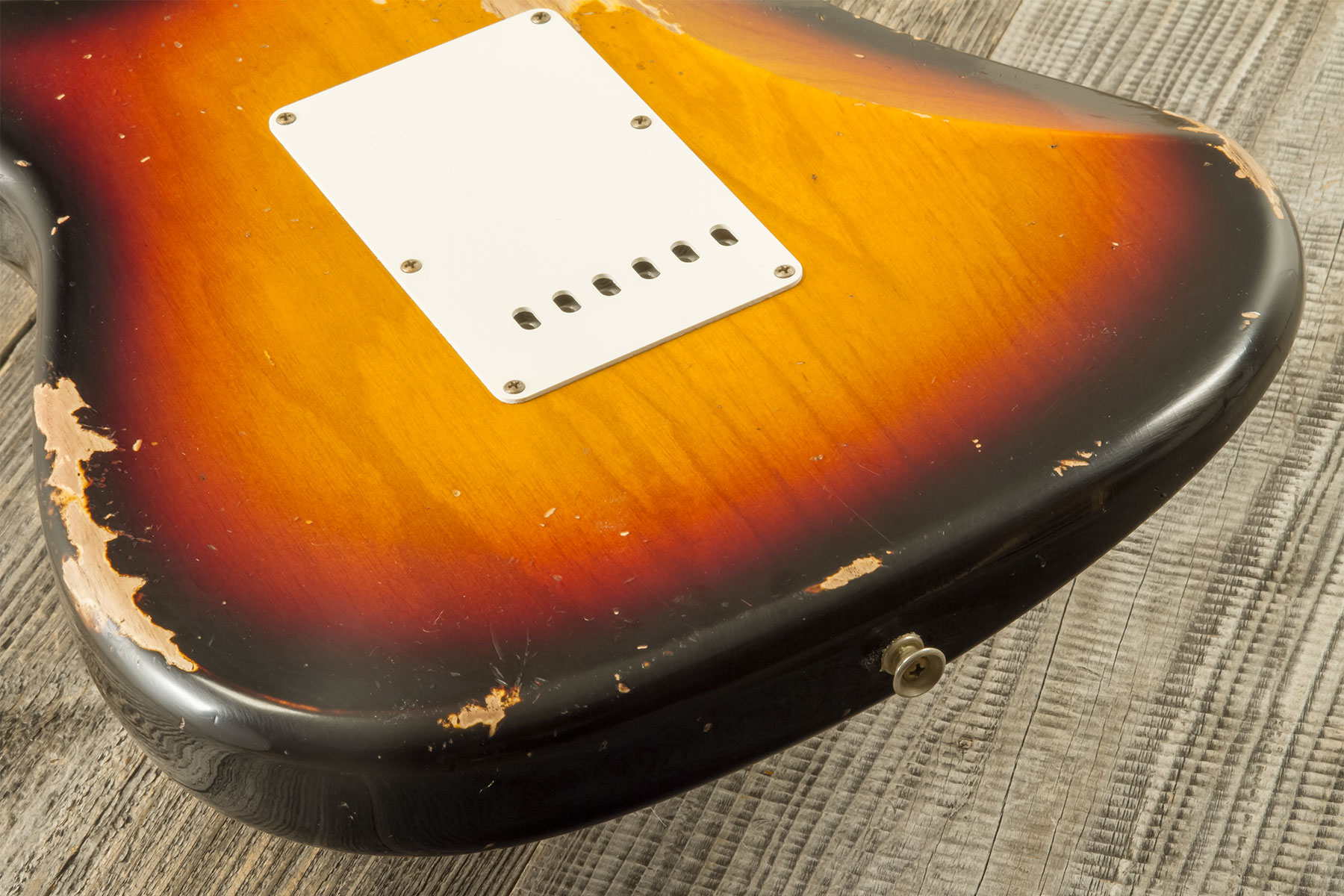 Fender Custom Shop Strat 1962 6s Trem Rw #cz580826 - Heavy Relic 3-color Sunburst - E-Gitarre in Str-Form - Variation 7