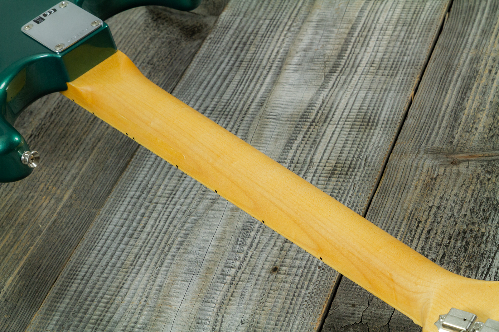 Fender Custom Shop Strat 1962 Vintage Custom 3s Trem Mn - Time Capsule Sherwood Green Metallic - E-Gitarre in Str-Form - Variation 9