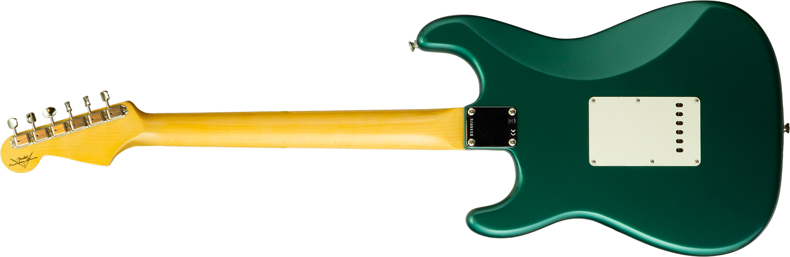 Fender Custom Shop Strat 1962 Vintage Custom 3s Trem Mn - Time Capsule Sherwood Green Metallic - E-Gitarre in Str-Form - Variation 12