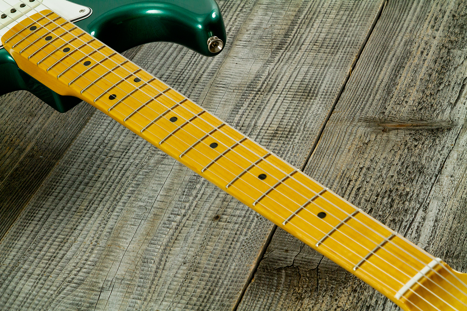 Fender Custom Shop Strat 1962 Vintage Custom 3s Trem Mn - Time Capsule Sherwood Green Metallic - E-Gitarre in Str-Form - Variation 16