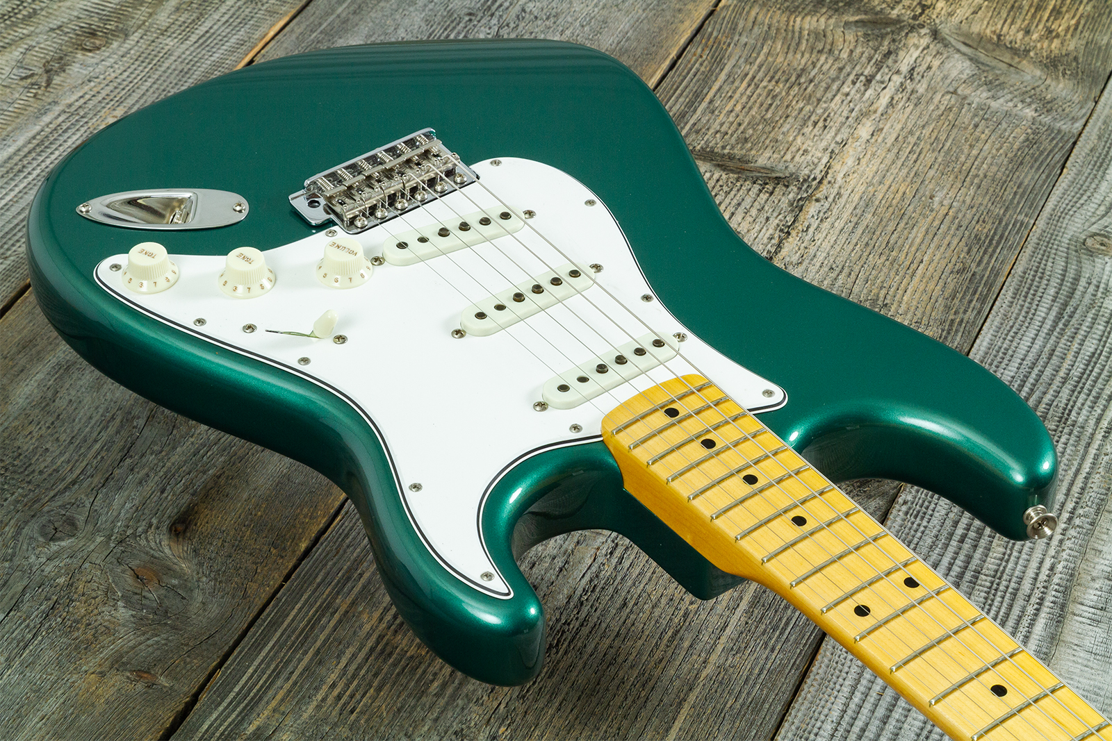 Fender Custom Shop Strat 1962 Vintage Custom 3s Trem Mn - Time Capsule Sherwood Green Metallic - E-Gitarre in Str-Form - Variation 2