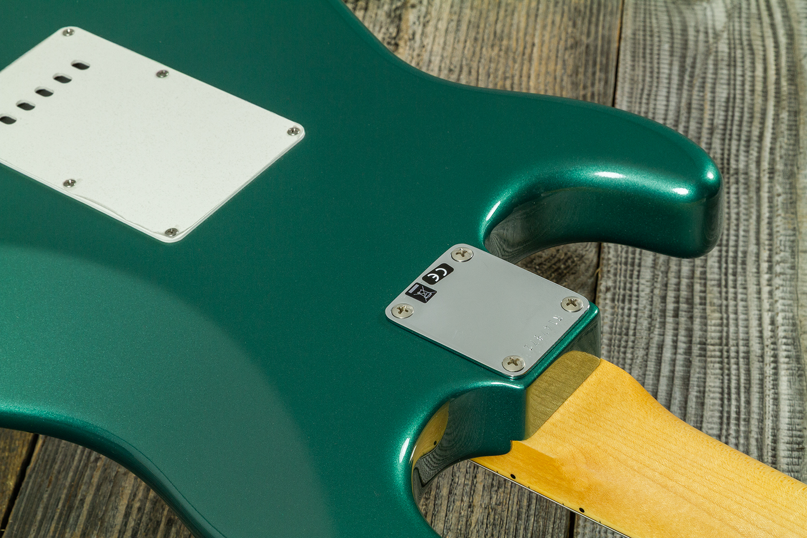 Fender Custom Shop Strat 1962 Vintage Custom 3s Trem Mn - Time Capsule Sherwood Green Metallic - E-Gitarre in Str-Form - Variation 8