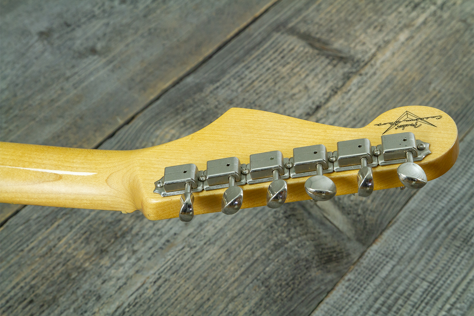 Fender Custom Shop Strat 1962 Vintage Custom 3s Trem Mn #r146869 - Time Capsule Sherwood Green Metallic - E-Gitarre in Str-Form - Variation 10