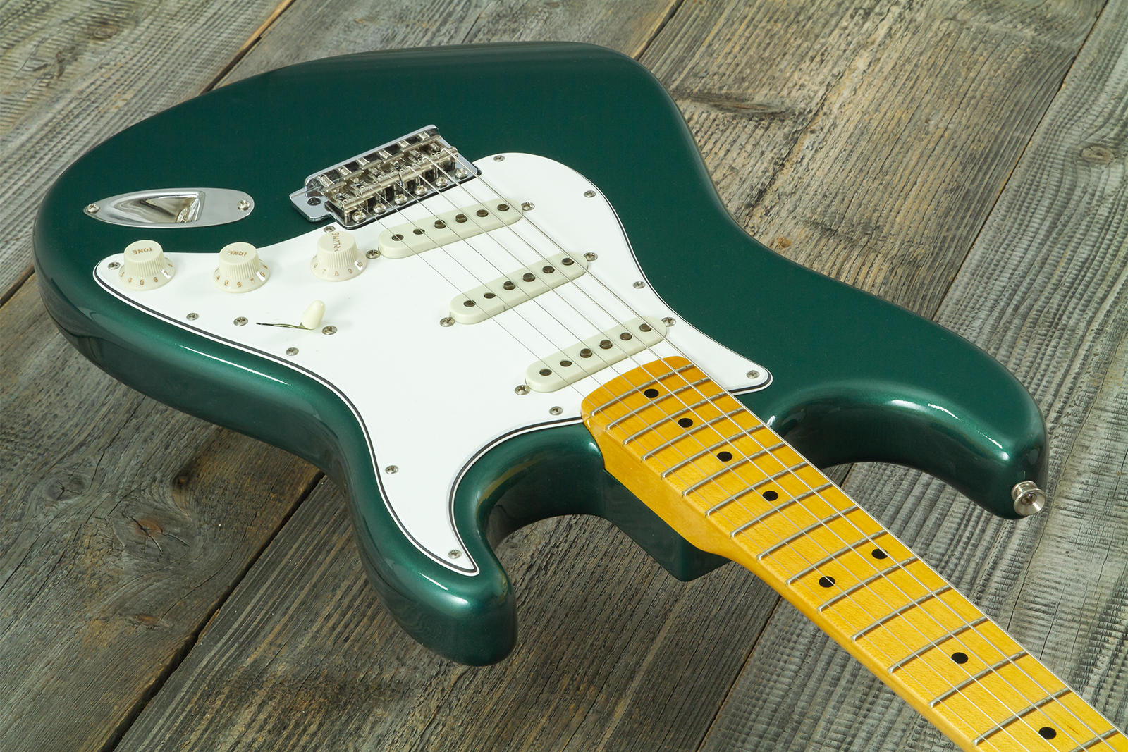 Fender Custom Shop Strat 1962 Vintage Custom 3s Trem Mn #r146869 - Time Capsule Sherwood Green Metallic - E-Gitarre in Str-Form - Variation 2