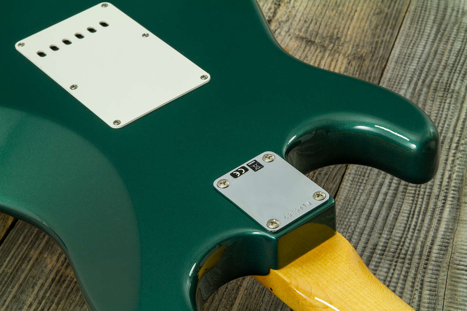 Fender Custom Shop Strat 1962 Vintage Custom 3s Trem Mn #r146869 - Time Capsule Sherwood Green Metallic - E-Gitarre in Str-Form - Variation 8