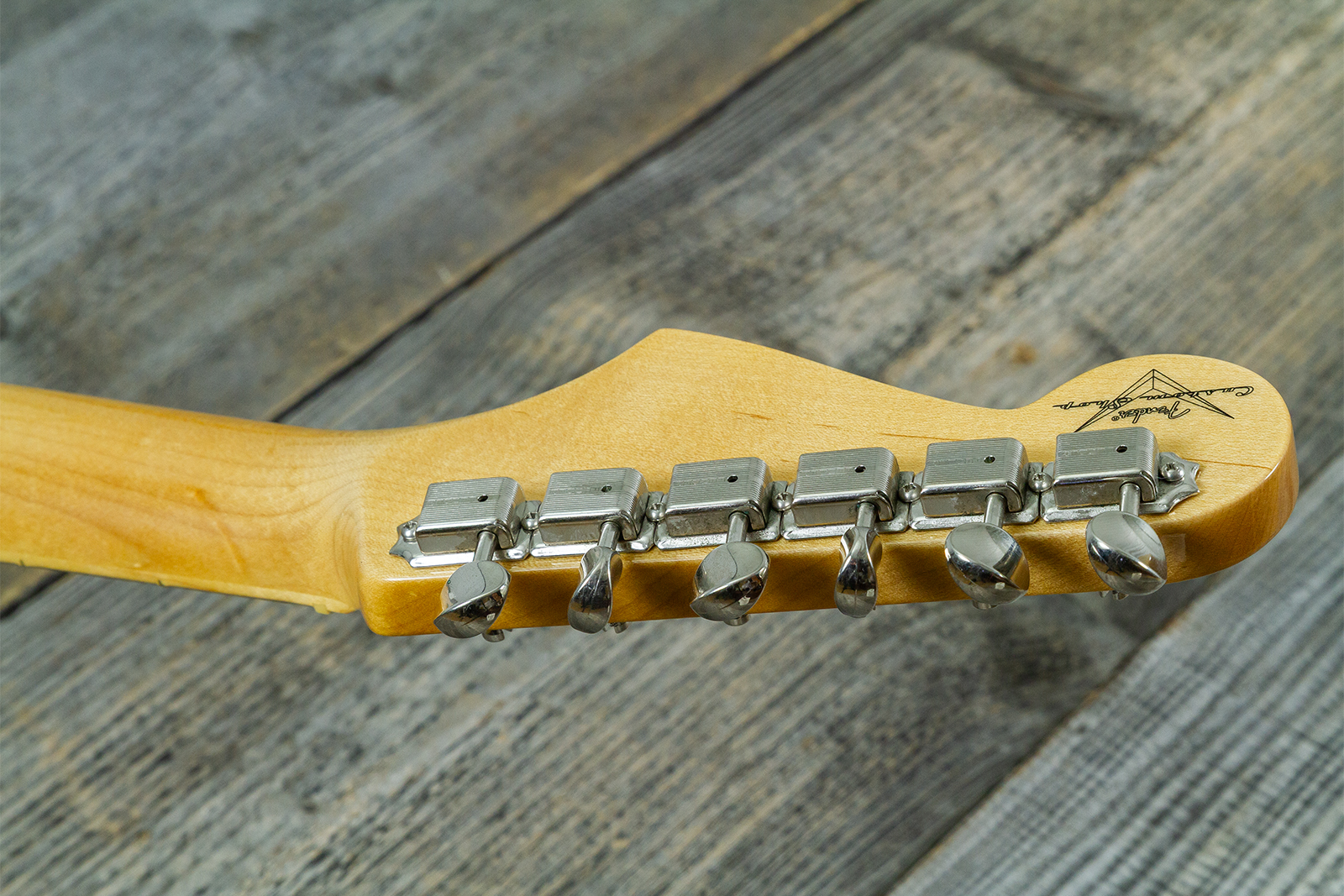 Fender Custom Shop Strat 1962 Vintage Custom 3s Trem Mn #r147972 - Time Capsule Sherwood Green Metallic - E-Gitarre in Str-Form - Variation 11