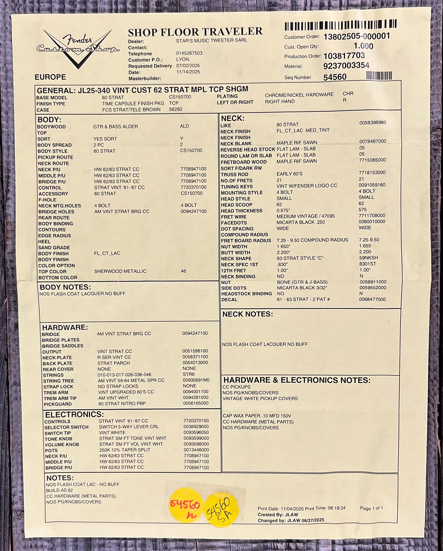 Fender Custom Shop Strat 1962 Vintage Custom 3s Trem Mn #r147972 - Time Capsule Sherwood Green Metallic - E-Gitarre in Str-Form - Variation 12