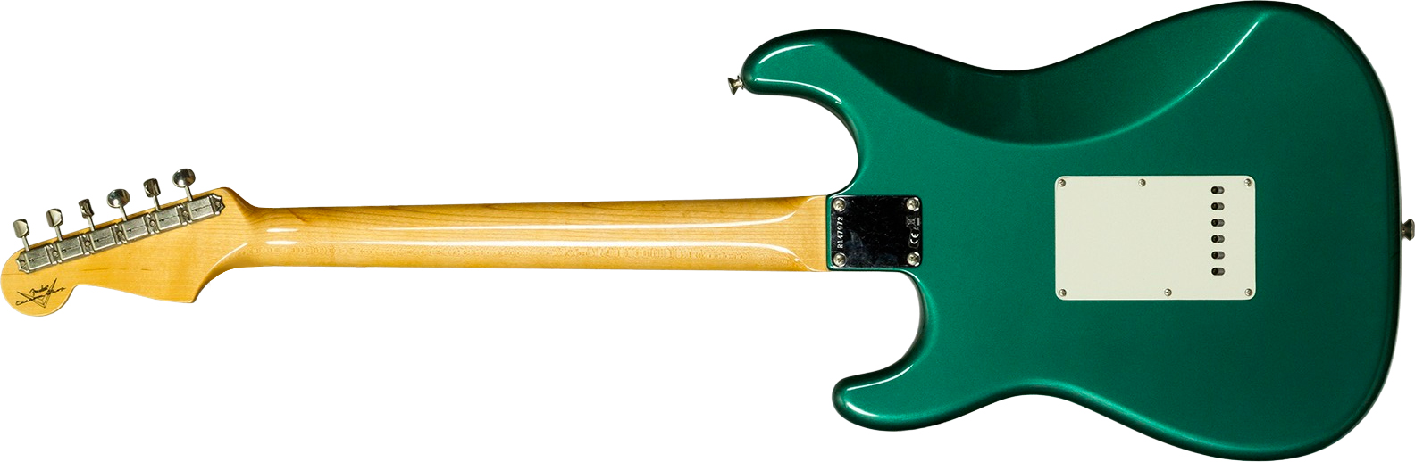 Fender Custom Shop Strat 1962 Vintage Custom 3s Trem Mn #r147972 - Time Capsule Sherwood Green Metallic - E-Gitarre in Str-Form - Variation 1
