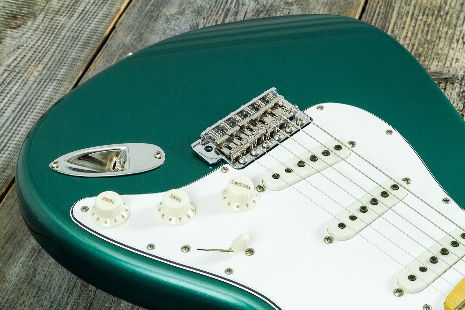 Fender Custom Shop Strat 1962 Vintage Custom 3s Trem Mn #r147972 - Time Capsule Sherwood Green Metallic - E-Gitarre in Str-Form - Variation 3