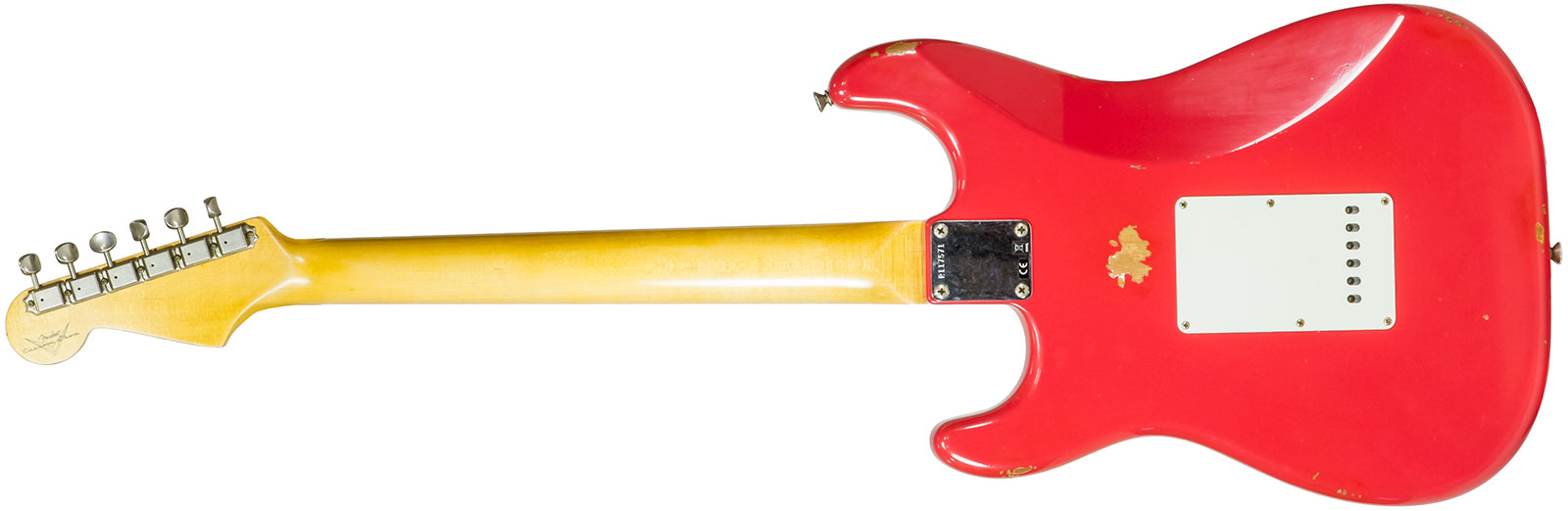 Fender Custom Shop Strat 1963 3s Trem Rw #r117571 - Relic Fiesta Red - E-Gitarre in Str-Form - Variation 1