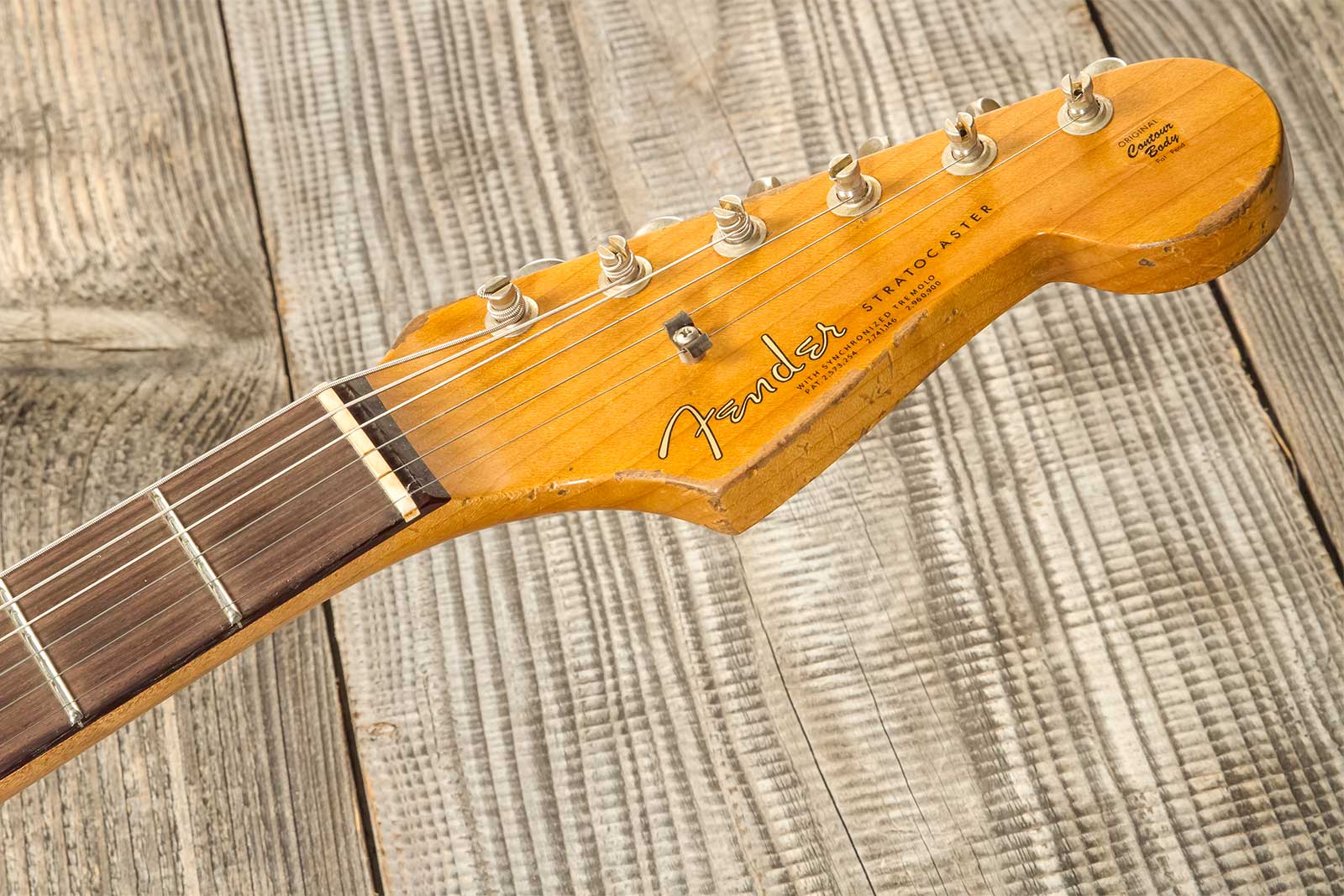 Fender Custom Shop Strat 1963 3s Trem Rw #r136169 - Super Heavy Relic Sparkle 3-color Sunburst - E-Gitarre in Str-Form - Variation 9