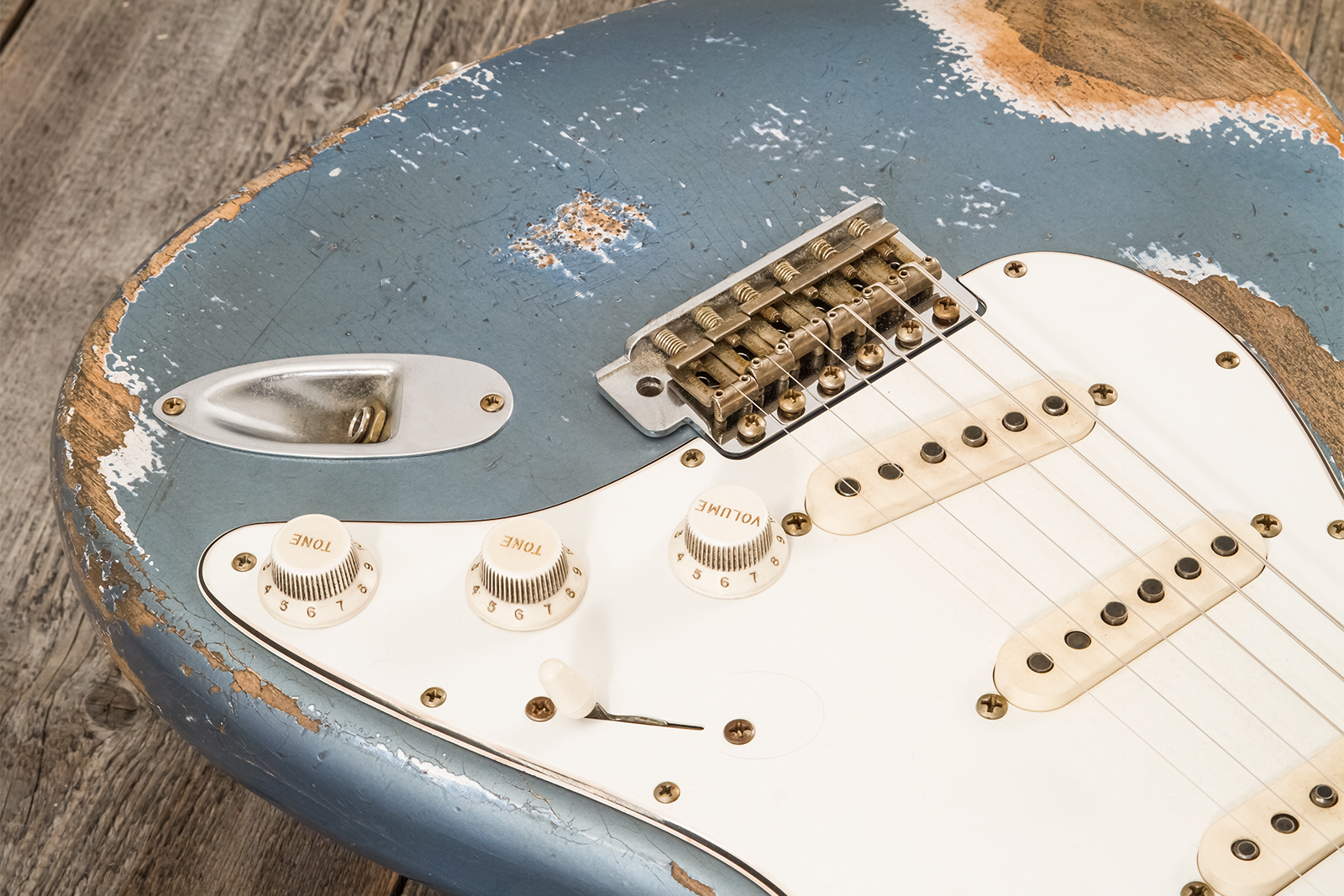 Fender Custom Shop Strat 1963 3s Trem Rw #r139911 - Relic Lake Placid Blue - E-Gitarre in Str-Form - Variation 3