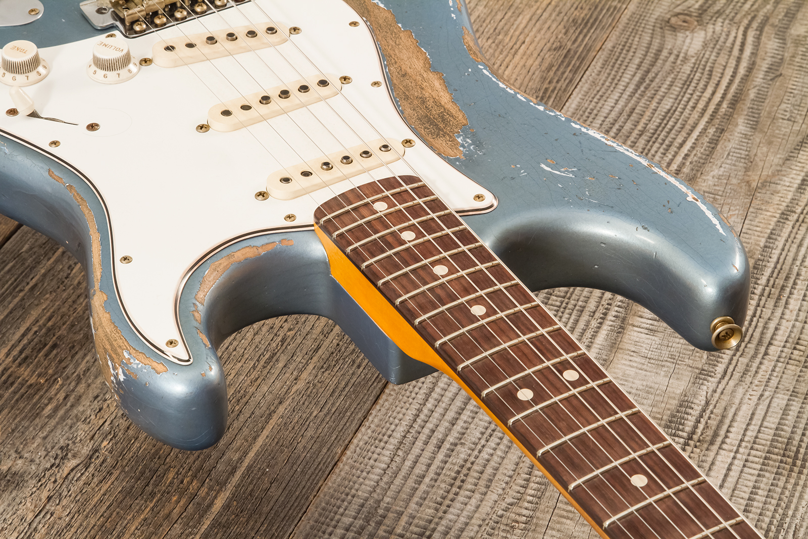 Fender Custom Shop Strat 1963 3s Trem Rw #r139911 - Relic Lake Placid Blue - E-Gitarre in Str-Form - Variation 4
