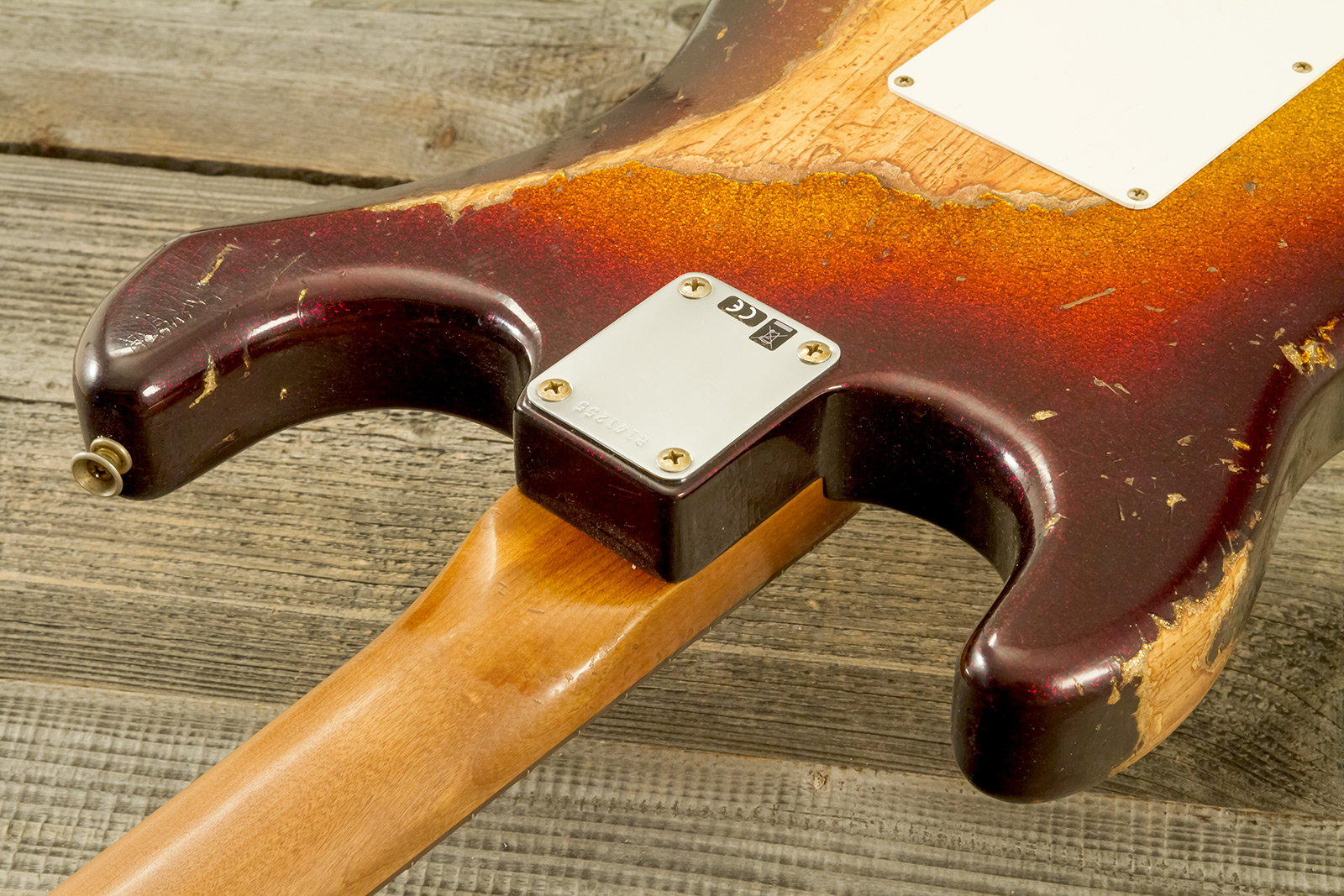 Fender Custom Shop Strat 1963 3s Trem Rw #r141255 - Super Heavy Relic Sparkle 3-color Sunburst - E-Gitarre in Str-Form - Variation 10