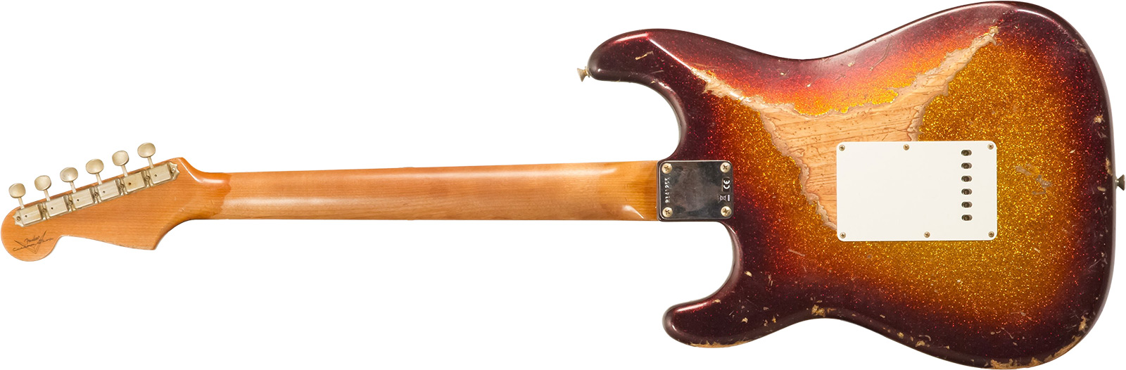Fender Custom Shop Strat 1963 3s Trem Rw #r141255 - Super Heavy Relic Sparkle 3-color Sunburst - E-Gitarre in Str-Form - Variation 3