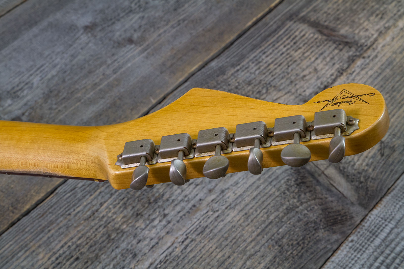 Fender Custom Shop Strat 1963 3s Trem Rw #r143861 - Relic Black O. Hle Gold - E-Gitarre in Str-Form - Variation 11