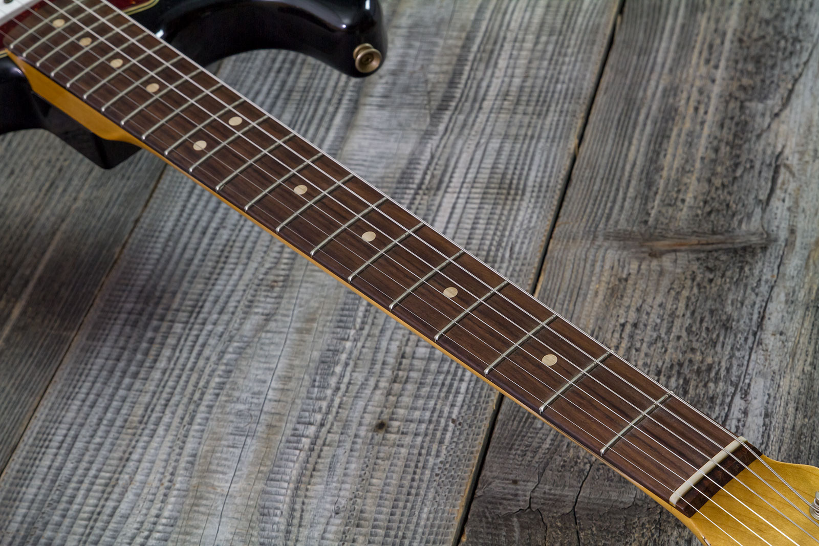 Fender Custom Shop Strat 1963 3s Trem Rw #r143861 - Relic Black O. Hle Gold - E-Gitarre in Str-Form - Variation 6