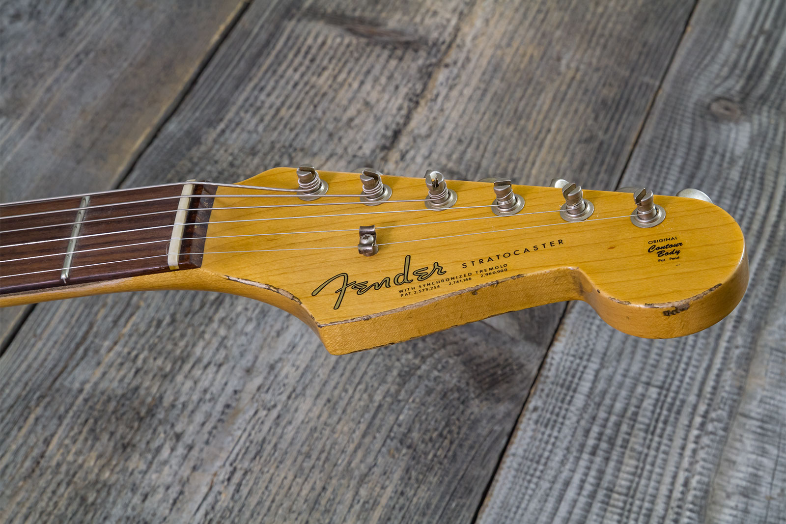 Fender Custom Shop Strat 1963 3s Trem Rw #r143861 - Relic Black O. Hle Gold - E-Gitarre in Str-Form - Variation 7