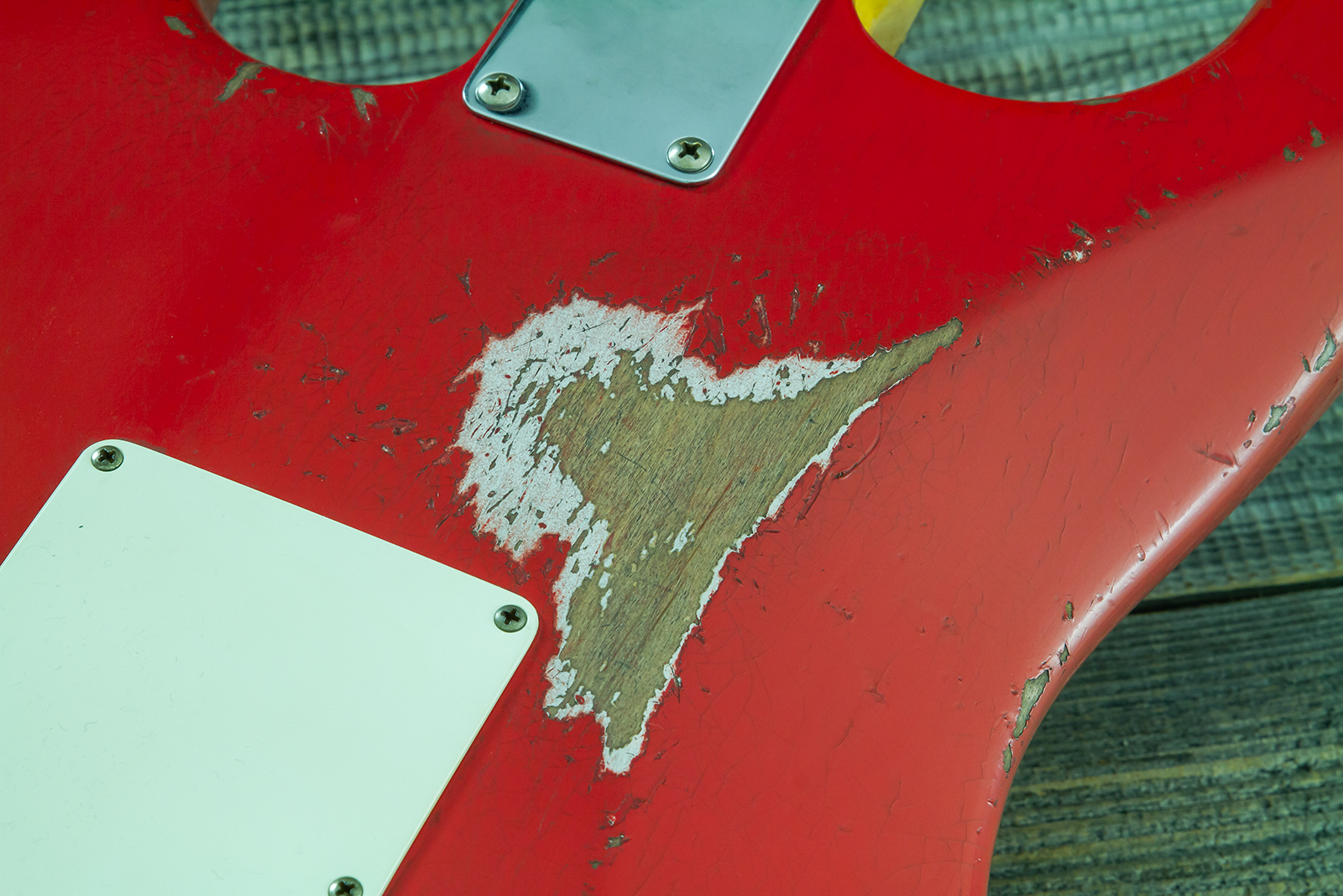 Fender Custom Shop Strat 1963 Mb A.macnutt 3s Trem Rw #r144111 - Relic Fiesta Red - E-Gitarre in Str-Form - Variation 9
