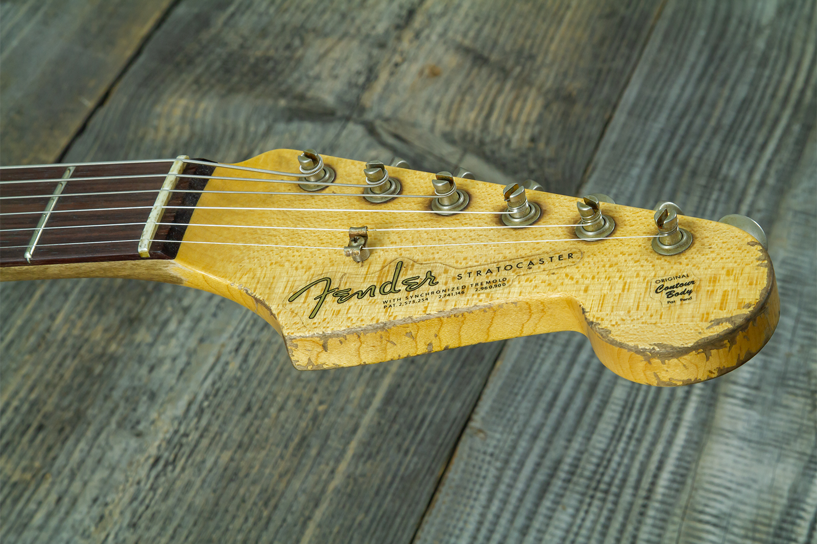 Fender Custom Shop Strat 1963 Mb A.macnutt 3s Trem Rw #r144111 - Relic Fiesta Red - E-Gitarre in Str-Form - Variation 14