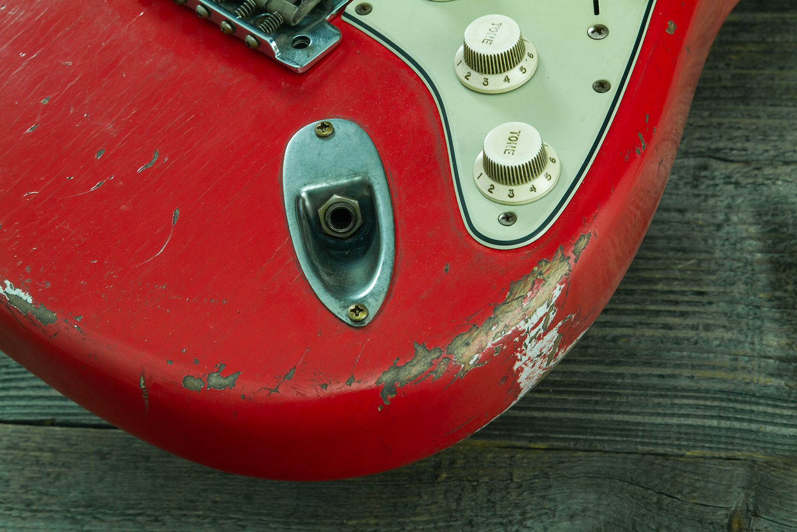Fender Custom Shop Strat 1963 Mb A.macnutt 3s Trem Rw #r144111 - Relic Fiesta Red - E-Gitarre in Str-Form - Variation 2